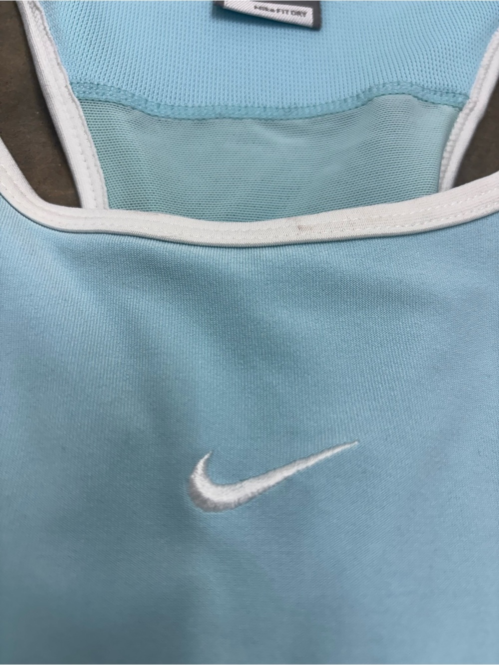 Vintage Nike Fit Dry Middle Swoosh Sky Blue Tennis Golf Dress Womens Small - Picture 3 of 8